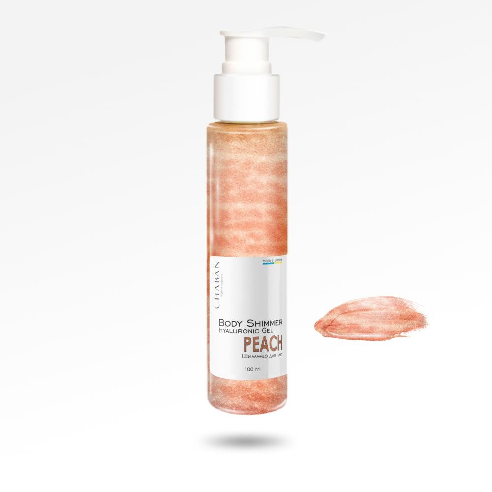 Chaban Natural Cosmetics Гіалуроновий гель-шимер для тіла Peach  100 мл - зображення 1