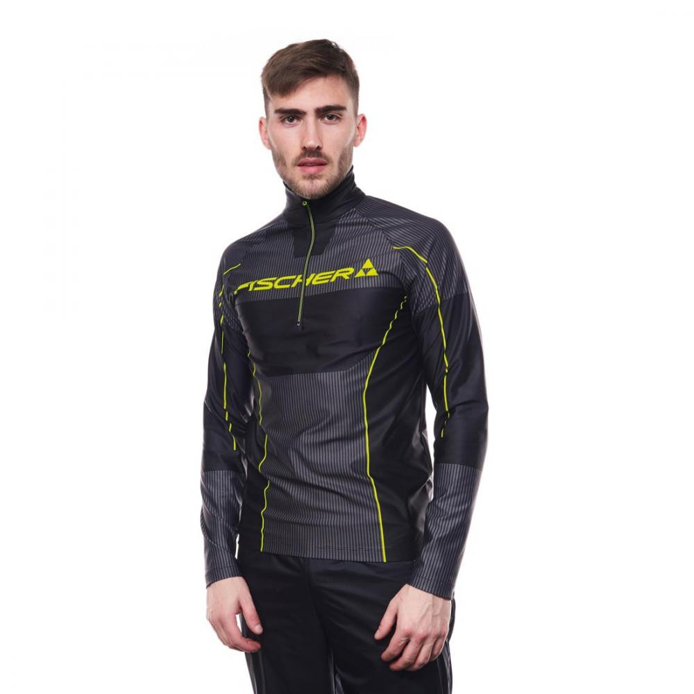 Fischer Фліс  Cross Skishirt Turtleneck Man Black S - зображення 1