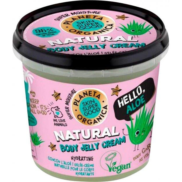 Organic Shop Крем-желе для тіла  Skin Super Good Body Cream Hallo Aloe з алое 360 мл (4743318101590) - зображення 1