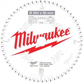MILWAUKEE 254x30x3,0x60 скошенные зубья отрицательный угол 4932471320