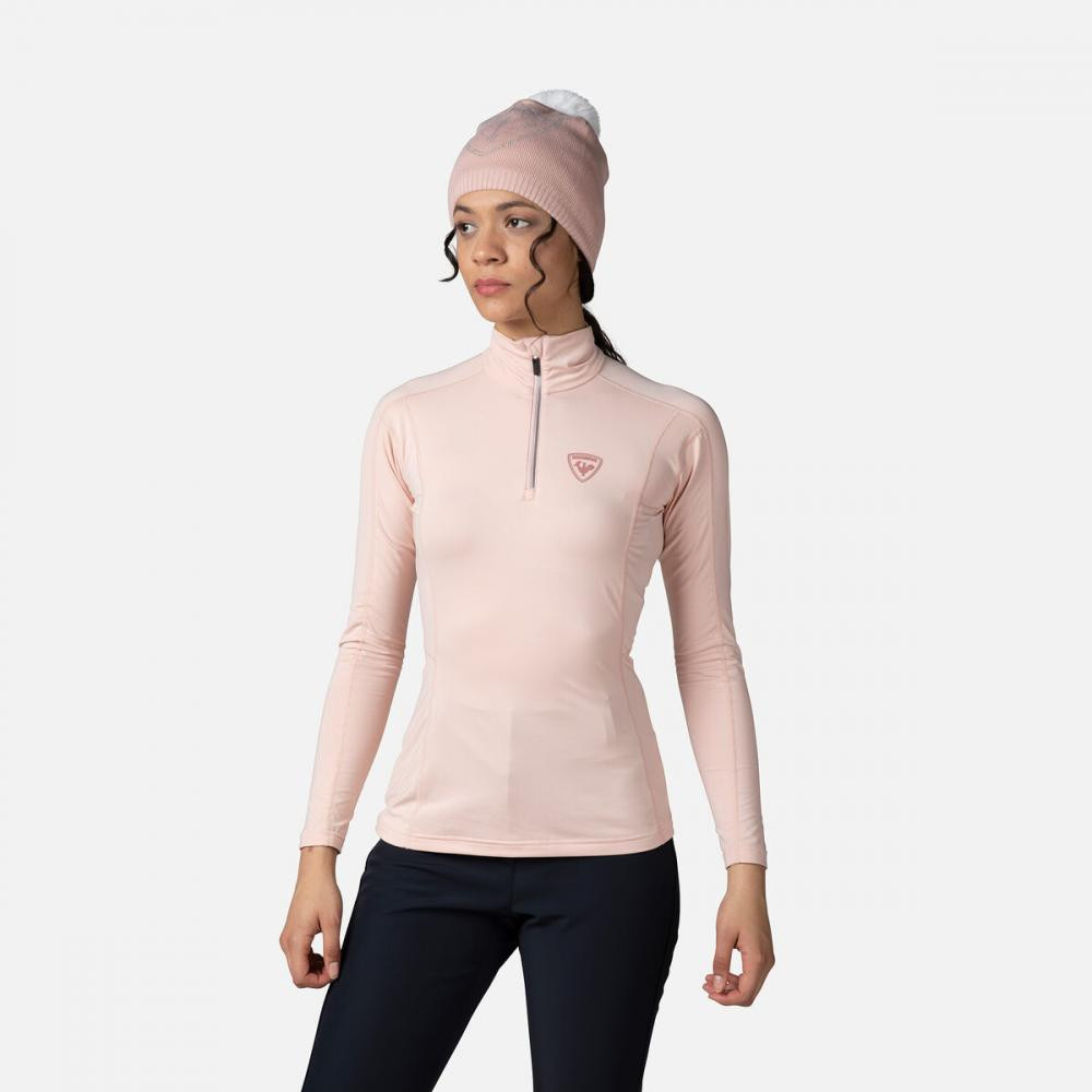 Rossignol Жіночий фліс  W Classique 1/2 Zip Powder Pink '24 - зображення 1