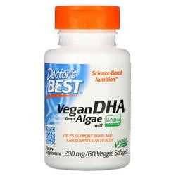 Doctor's Best Vegan DHA від Algae 60 вегакапсул