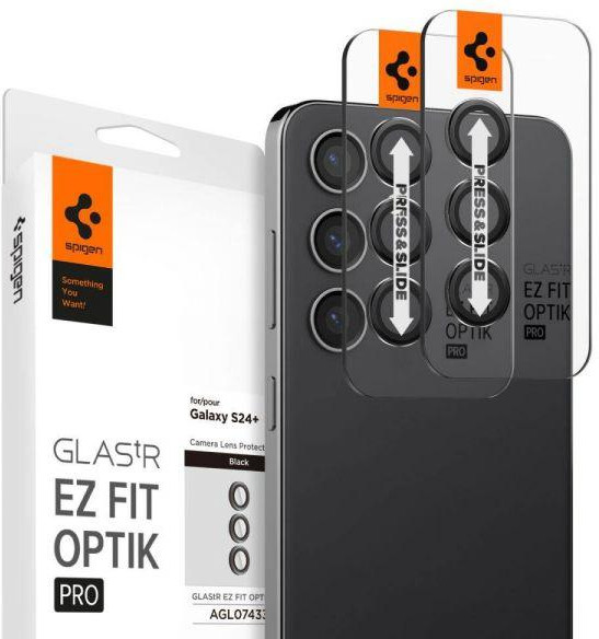 Spigen Optik.tr EZ FIT Camera Protector 2-pack Samsung Galaxy S24 Plus Black AGL07433 - зображення 1