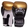 Top King Рукавички боксерські шкіряні Super Star TKBGSS-01 / розмір 8oz, чорний/золотий - зображення 1