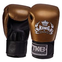 Top King Рукавички боксерські шкіряні Super Snake TKBGEM-02 / розмір 16oz, чорний/золотий