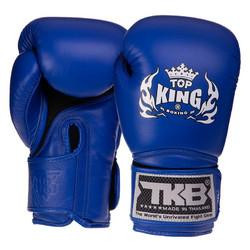 Top King Рукавички боксерські шкіряні Super Air TKBGSA / розмір 16oz, синій