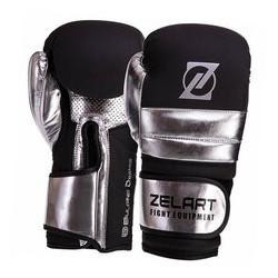 Zelart Перчатки боксерские кожаные VL-3083, размер 12oz, серебряный