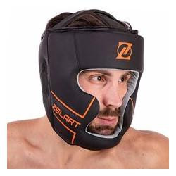 Zelart Шлем боксерский с полной защитой кожаный VL-3151, размер S, черный - зображення 1