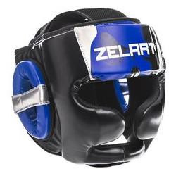 Zelart Шлем боксерский BO-1320, размер M, черный/синий - зображення 1