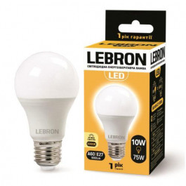 Lebron LED L-A60 10W Е27 3000K 850Lm 240° (11-11-31)