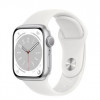 Apple Watch Series 8 GPS 41mm Silver Aluminum Case with White S. Band M/L (MP6M3) - зображення 1