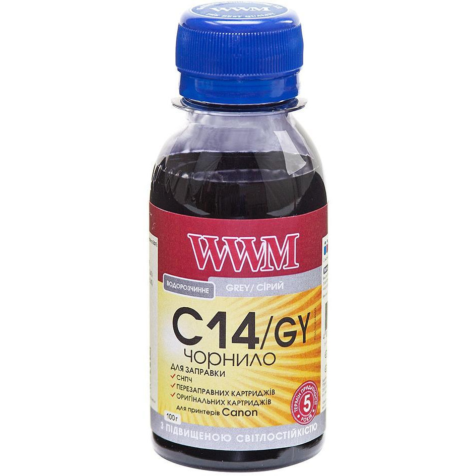 WWM Чернила Canon CLI-451GY/CLI-471GY Grey 100 г (C14/GY-1) - зображення 1