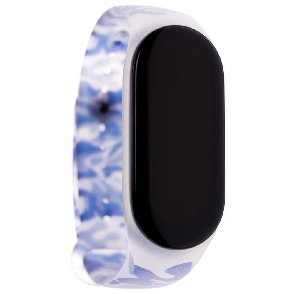 Climber Ремінець  for Xiaomi Mi Band 7 - Silicone Wristbandr Camouflage Blue - зображення 1