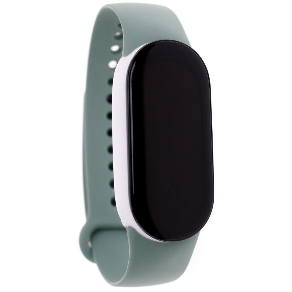 Climber Ремінець  for Xiaomi Mi Band 5/6 - Silicone Two-color Light green white - зображення 1