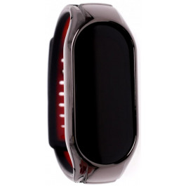 Climber Ремінець  for Xiaomi Mi Band 7 - Metal Case plus two-color TPU Black red