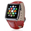 HiC Ремінець  for Apple Watch 41/40/38mm - Crocodail Leather Loop Band Red - зображення 1