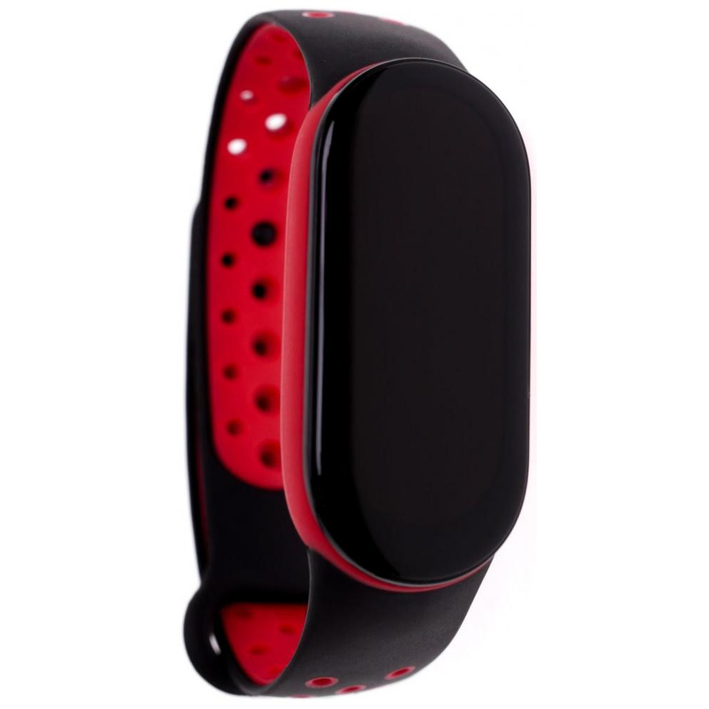 Climber Ремінець  for Xiaomi Mi Band 5/6 - Nike Black red - зображення 1