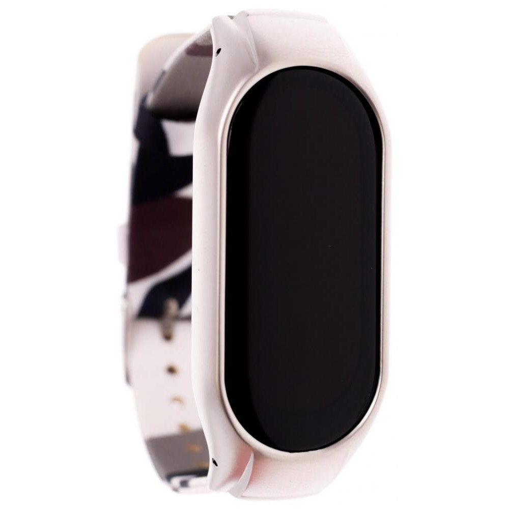 Climber Ремінець  for Xiaomi Mi Band 7 - Metal Case plus Denim Canvas Camouflage white - зображення 1