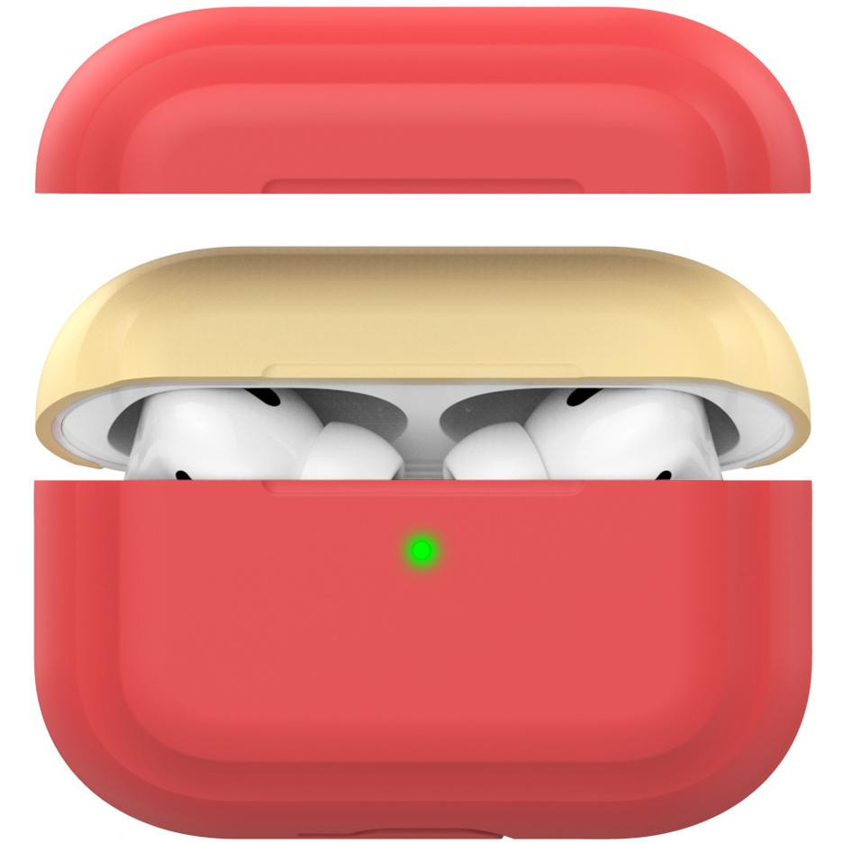 AHASTYLE Двухцветный cиликоновый чехол  для Apple AirPods Pro Red Yellow (AHA-0P200-RRY) - зображення 1