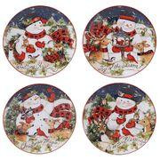 Certified International Набор тарелок салатных Рождество со Снеговиком 23см 28301-set