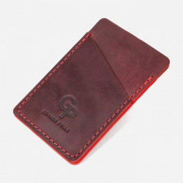 Grande Pelle Картхолдер кожаный  leather-11504 Бордовый