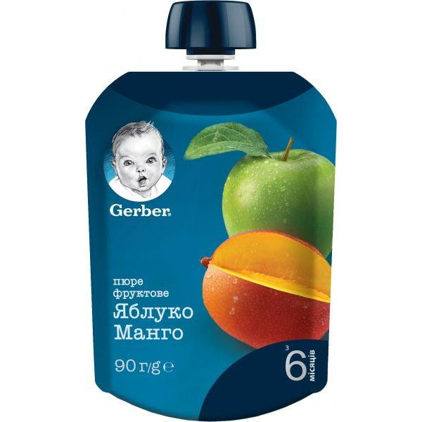 Gerber Пюре Яблоко и манго 90 г - зображення 1