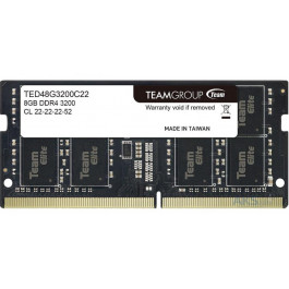 TEAM 8 GB SO-DIMM DDR4 3200 MHz Elite (TED48G3200C22-S01)
