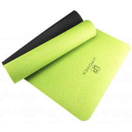 U-powex Yoga mat 183х61х0.6 Green/Black (UP_1000_TPE_Gr/Black)