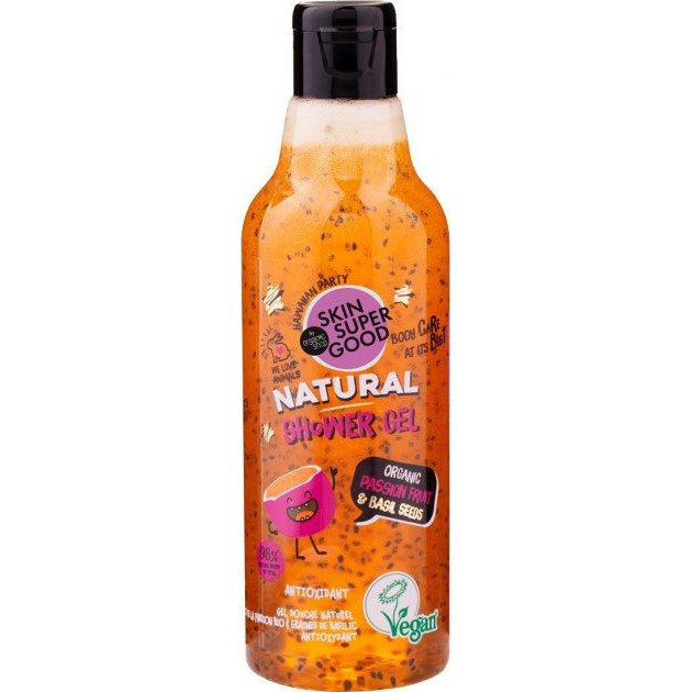 Organic Shop Гель для душу  Skin Super Good Organic Passionfruit & Basil Seeds Shower Gel 250 мл (4743318147727) - зображення 1