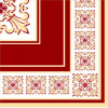 Luxy Серветки столові  Верона червона 33х33 см бежевий з коричневим 18 шт. (4820012346301) - зображення 1
