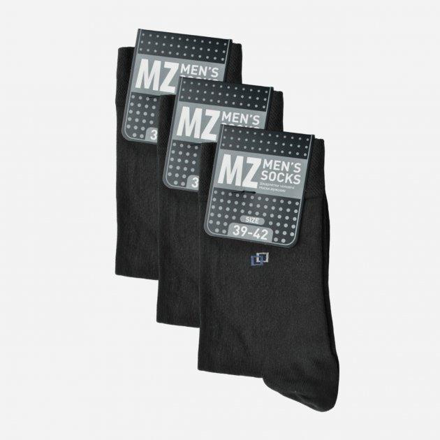 MZ Набір шкарпеток  MS3 Basic 001 коттон 39-42 3 пари Темно-сірий (2100001533571) - зображення 1