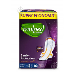 Molped Гігієнічні прокладки  SuperNight Extra long 32 см 16 шт (8690536829170)