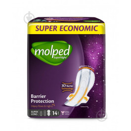 Molped Гігієнічні прокладки  SuperNight Super long 35 см 14 шт (8690536829187)