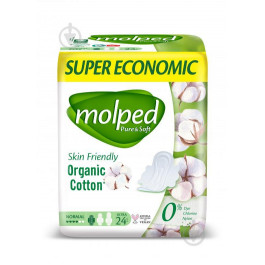 Molped Гігієнічні прокладки  Pure&Soft Normal eco 4 краплi 24 шт (8690536829026)