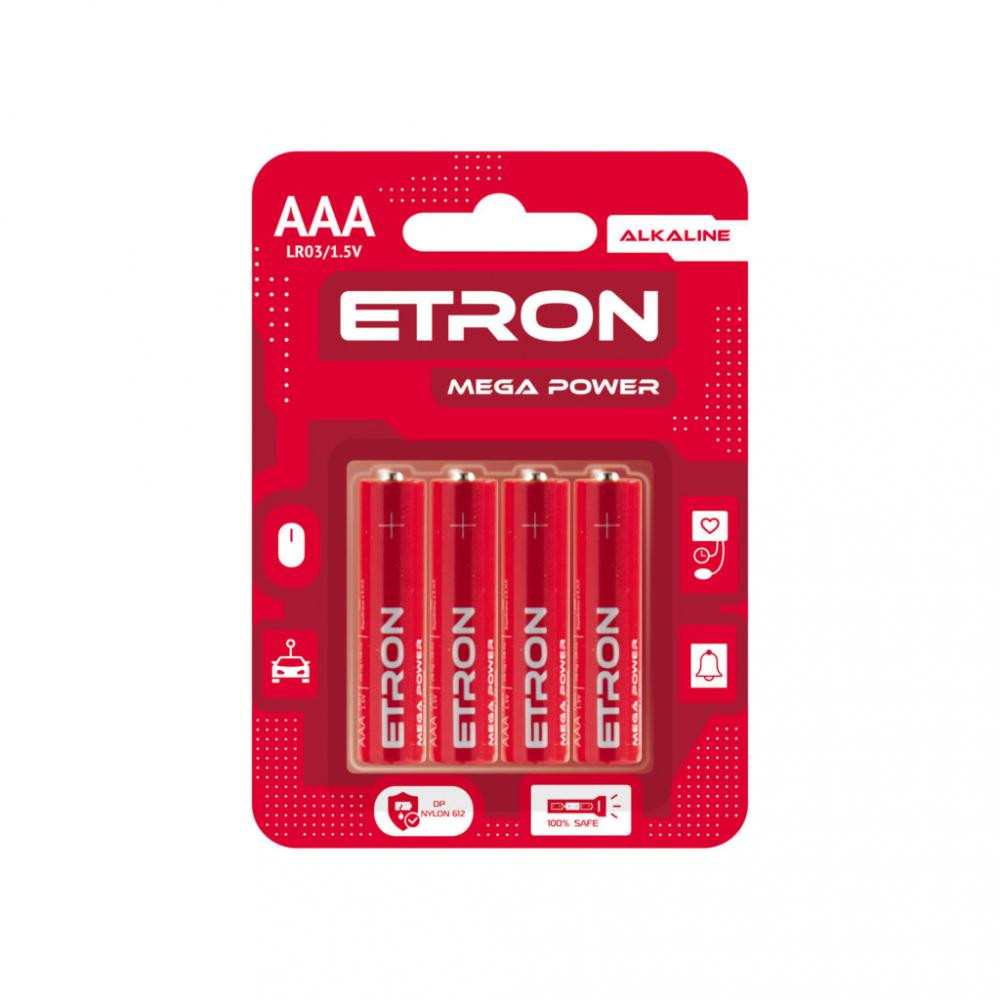 Etron AAA bat Alkaline 2шт Mega Power (AAA-C2) - зображення 1