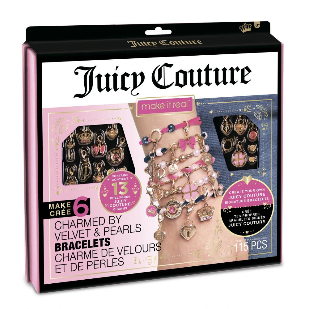 Make It Real Набір для створення шарм-браслетів  Juicy Couture Оксамит і перлини 115 ел. (MR4417) - зображення 1