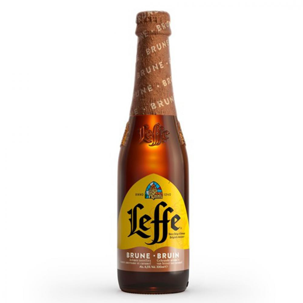 Leffe Упаковка пива  Brune темное фильтрованное 6.3% 0.33 л x 24 шт (5410228146162) - зображення 1
