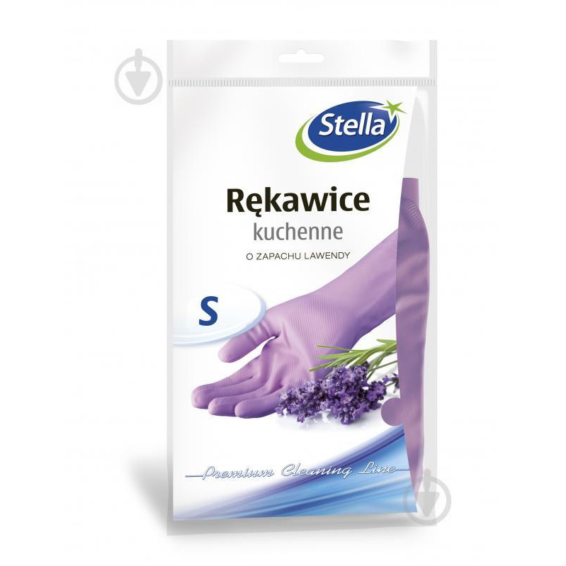 Stella Рукавички гумові  з ароматом лаванди міцні р.S 1 пар/уп. (5903936000258) - зображення 1
