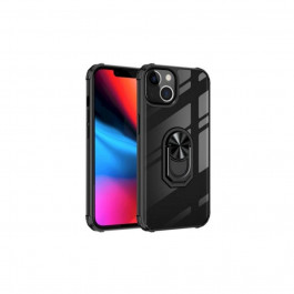 Drobak Magnetic Ring Case with Airbag для Apple iPhone 12 Pro Max Black (707018)