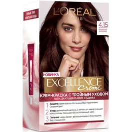   L'Oreal Paris . Краска для волос Excellence тон 4.15 1шт (3600522089414)