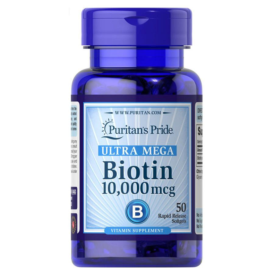 Puritan's Pride Biotin 10000 mcg, 50 капсул - зображення 1