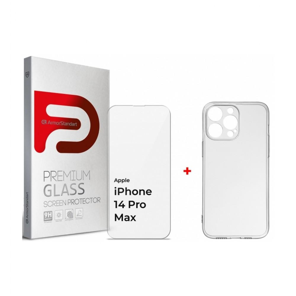 ArmorStandart Комплект панель + скло  для Apple iPhone 14 Pro Max Transparent (ARM66921) - зображення 1