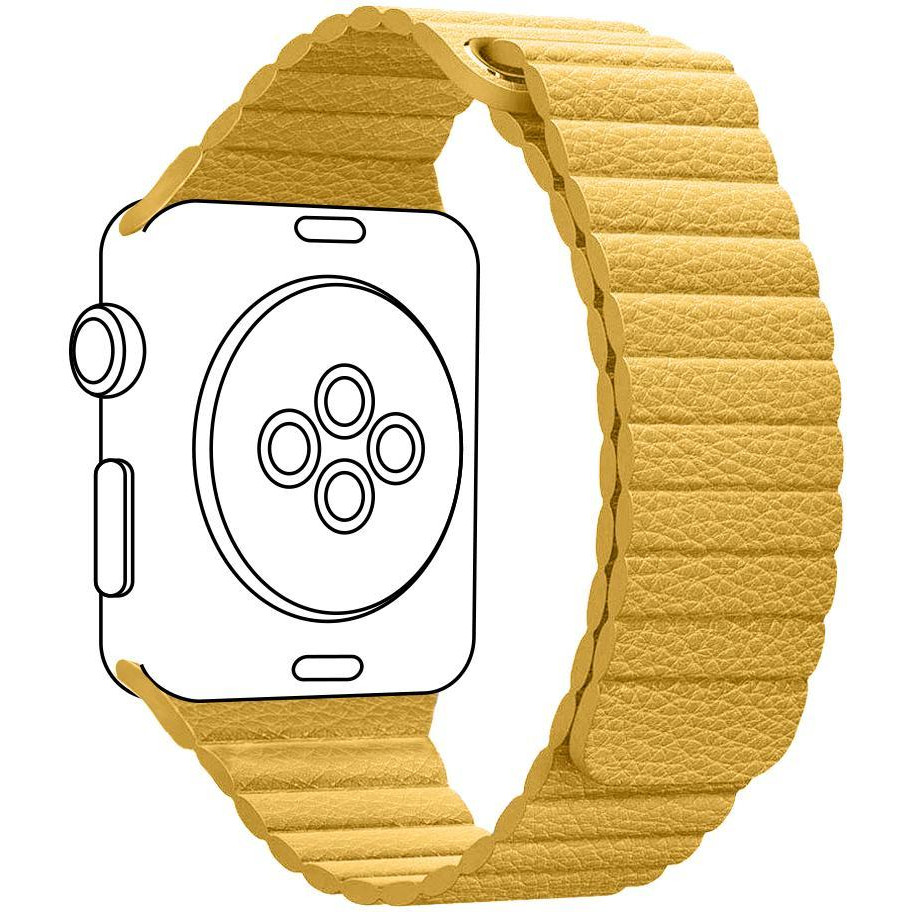 ArmorStandart Ремінець  Leather Loop для Apple Watch 42mm/44mm Yellow (ARM57842) - зображення 1