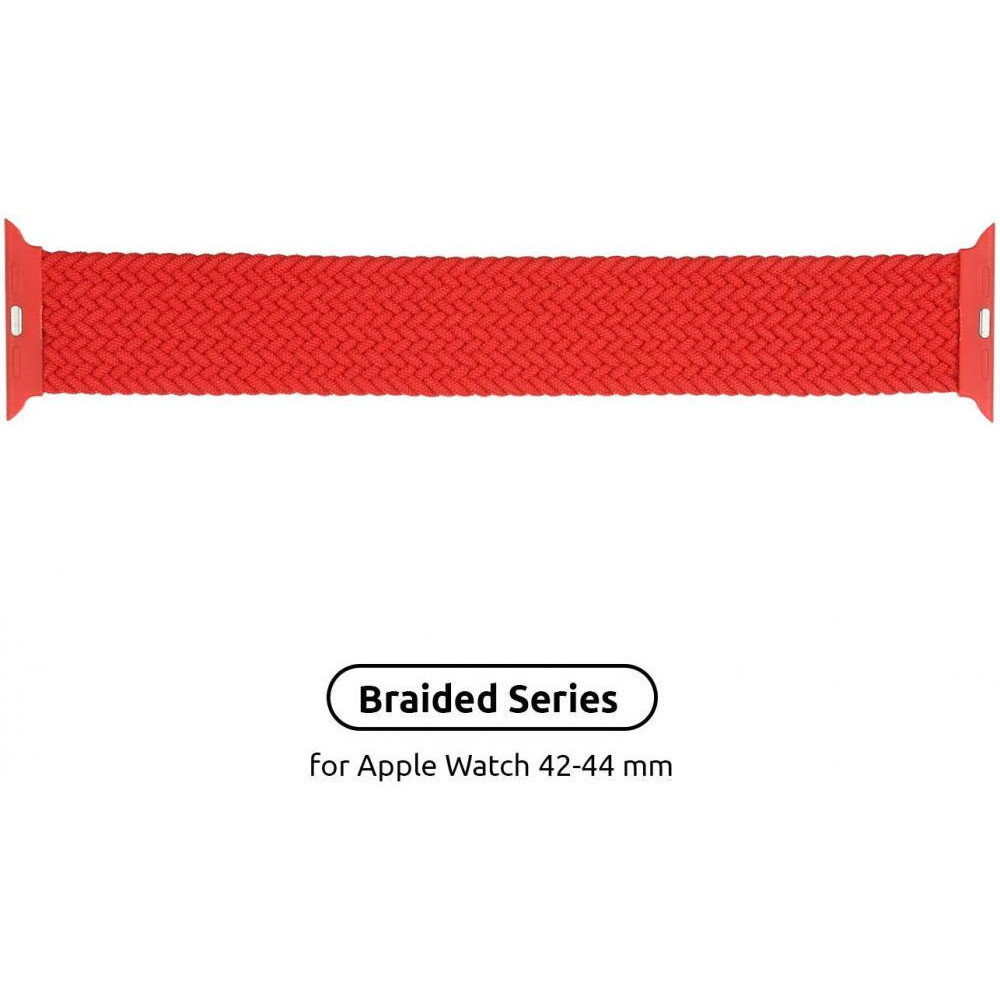 ArmorStandart Ремінець  Braided Solo Loop для Apple Watch 42mm / 44mm Red Size 10 (172 mm) (ARM58083) - зображення 1