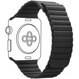 ArmorStandart Ремешок  Leather Loop для Apple Watch All Series 38/40 mm Black (ARM48655)