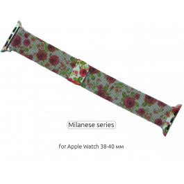 ArmorStandart Браслет металлический  Milanese Loop для Apple Watch 38mm 40mm Flowers Rose (ARM52961) ARM52961