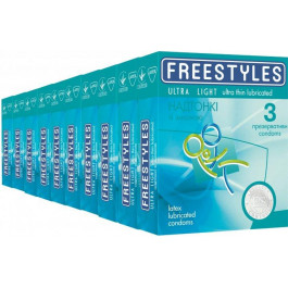 Freestyles Презервативи  Ultra Light Ультратонкі 10 упаковок по 3 шт (ROZ6400229472)