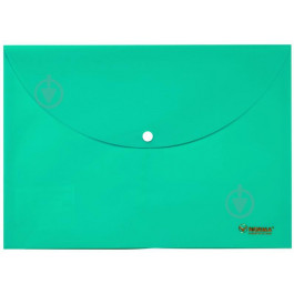 Norma Папка-конверт  Pastel A4 PР на кнопці зелена (12) №5102-04