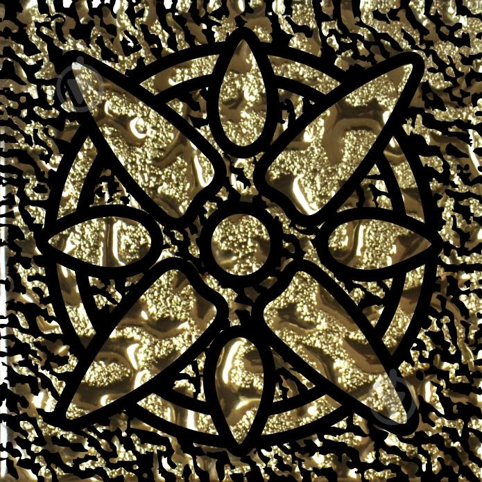 Grand Kerama Тако скло Зірка золото рифлене 784 6,6x6,6 - зображення 1