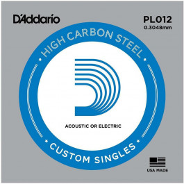 D'Addario PL012 Plain Steel 012